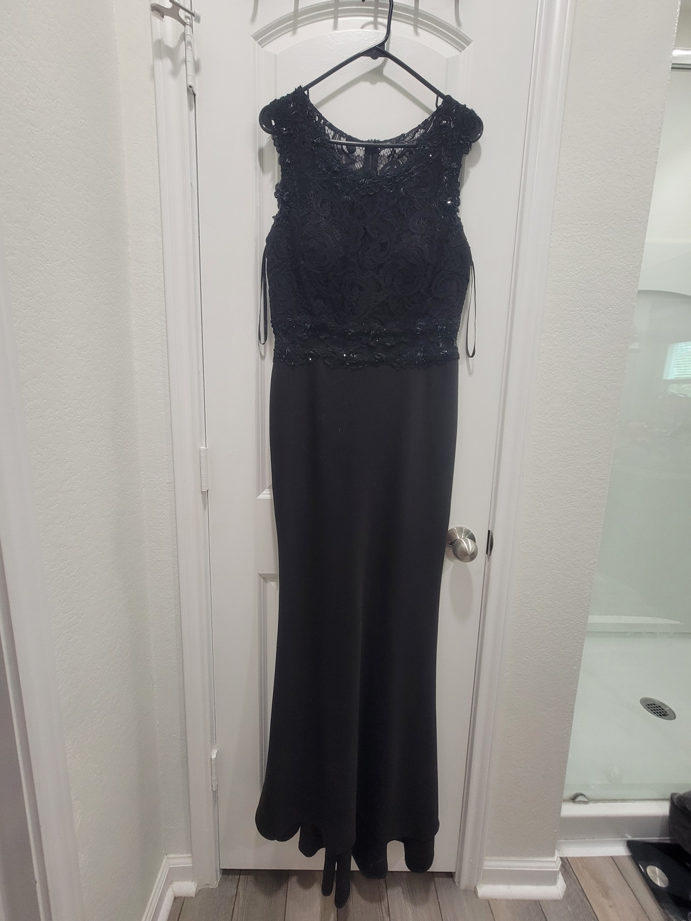 Double H Black Lace Bodice Maxi Dress